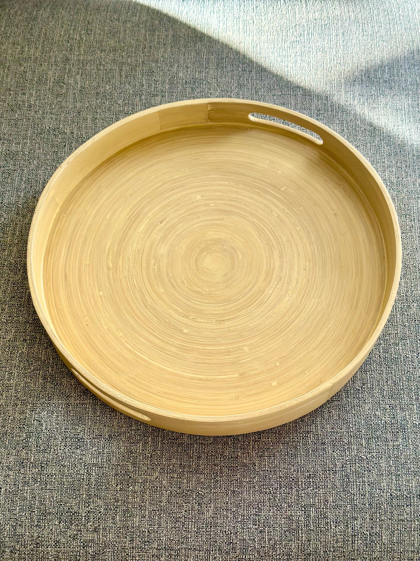 Large Round Bamboo Tray