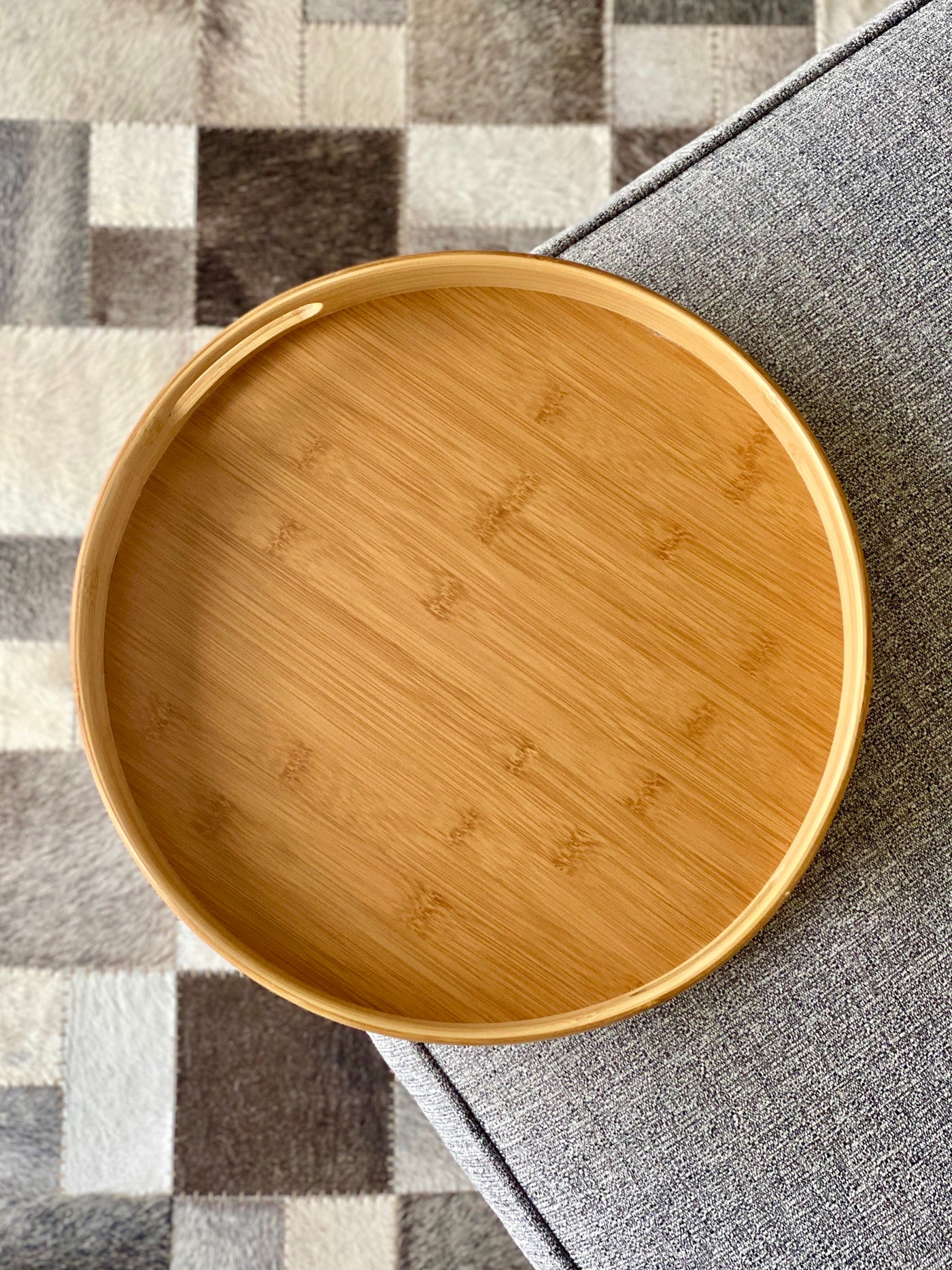 Small Round Bamboo Tray